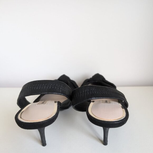 Zara bow slingback heels Size 38 with Bow detail LIKE NEW - Picture 4 of 5